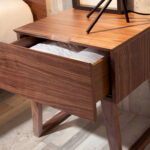 Walnut wood nightstand