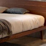 Walnut wood bed