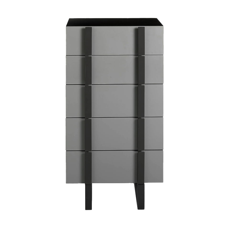 Chiffonier in Wenge wood and gray steel Chiffonier in Wenge wood and gray steel