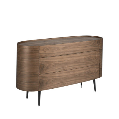 Cómoda nogal y acero negro Chest of drawers - Angel Cerda