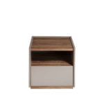 Bedside table walnut wood and MDF lacquered