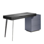 Black wenge wood and blue wood dressing table desk