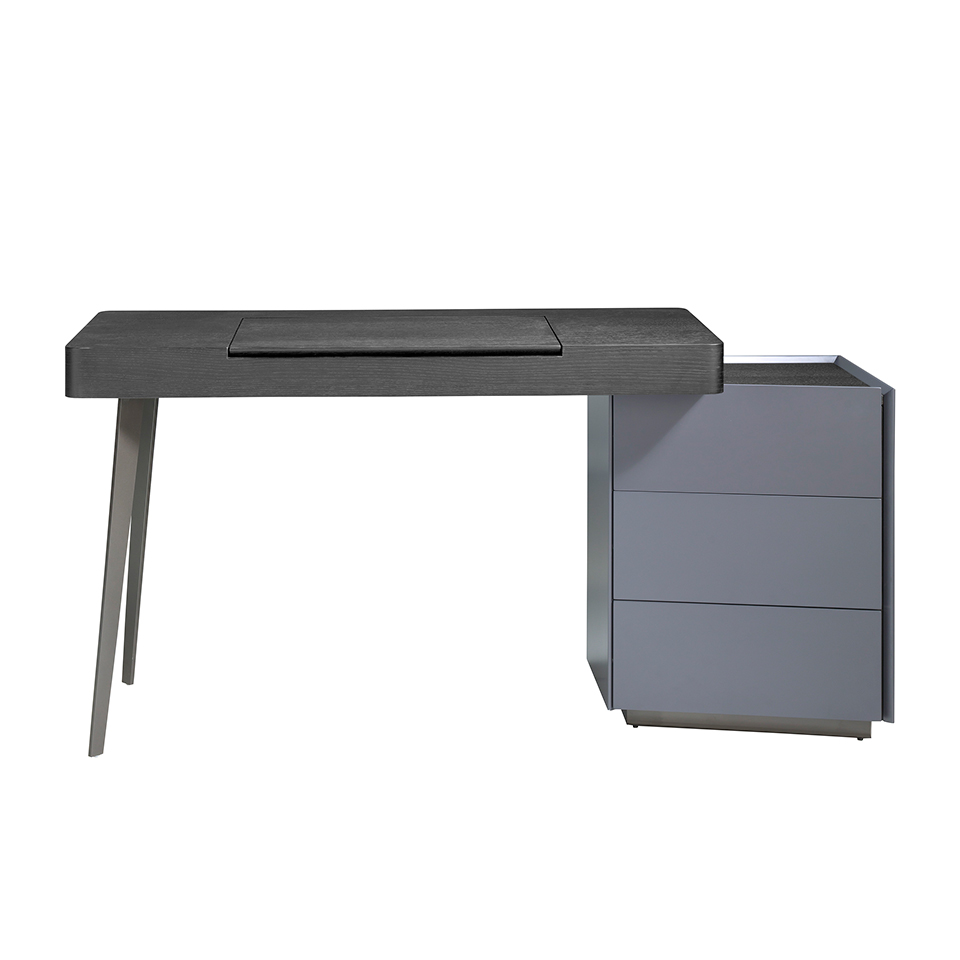 Black wenge wood and blue wood dressing table desk