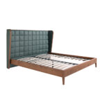 Dark green eco-leather bed