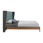 Dark green eco-leather bed