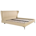 Cream leatherette bed