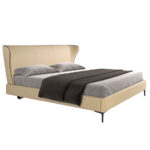 Letto in similpelle crema
