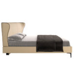 Cream leatherette bed