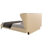Cream leatherette bed