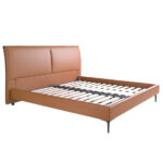 Letto in similpelle marrone