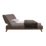 Chocolate brown leatherette bed