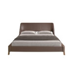 Chocolate brown leatherette bed