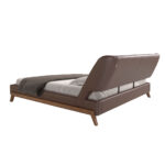 Chocolate brown leatherette bed