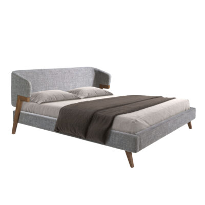 (Español) Cama tela color gris bed - Angel Cerda