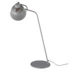 Table lamp in gray epoxy steel and bronze details