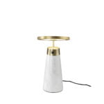 Table lamp in calacatta marble and gilded polished steel