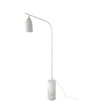 Floor lamp in calacatta marble and white steel