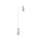 Floor lamp in calacatta marble and white steel