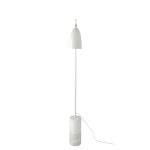 Floor lamp in calacatta marble and white steel