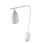Floor lamp in calacatta marble and white steel