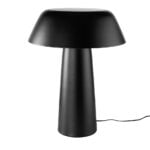 Table lamp made of stainless steel lacquered in black color