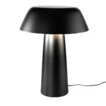 Lampe de table en acier inoxydable laqué noir