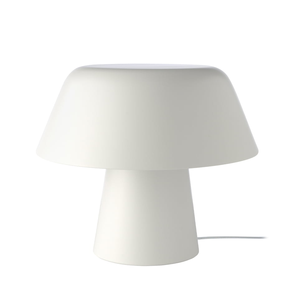 Lampe de table en acier inoxydable laqué blanc