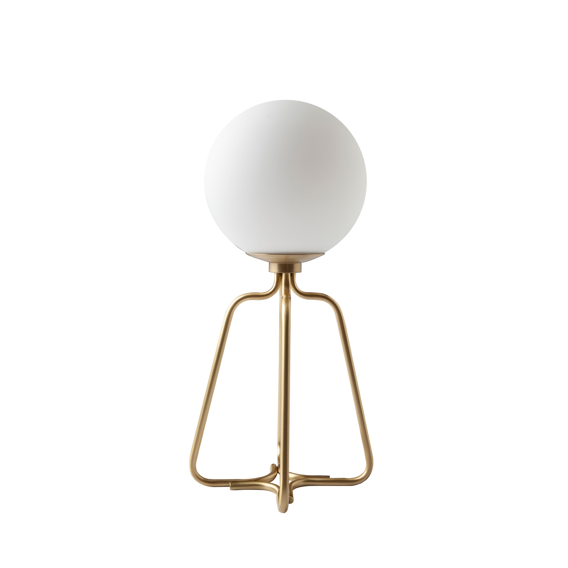 Lampe de bureau acier doré et verre blanc Lampe de bureau acier doré et verre blanc
