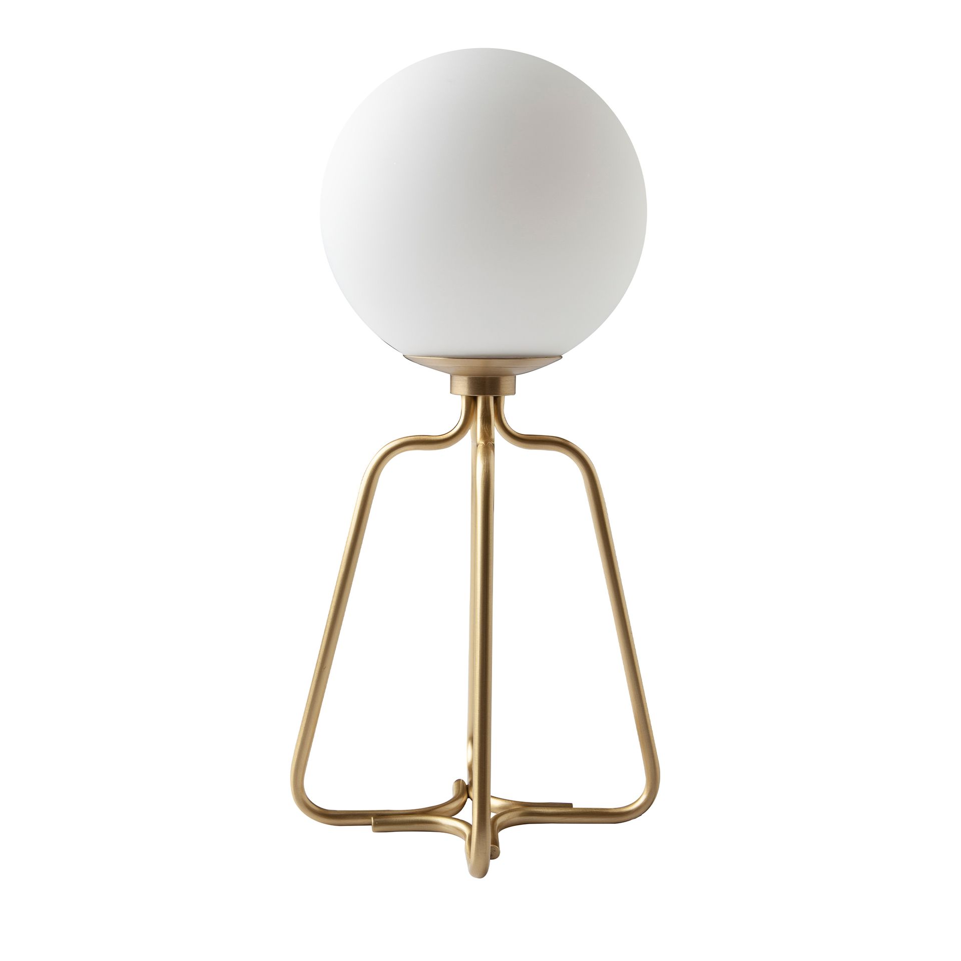 Lampe de bureau acier doré et verre blanc Lampe de bureau acier doré et verre blanc