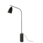 Floor lamp in nero marquina marble and black steel