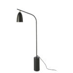 Floor lamp in nero marquina marble and black steel