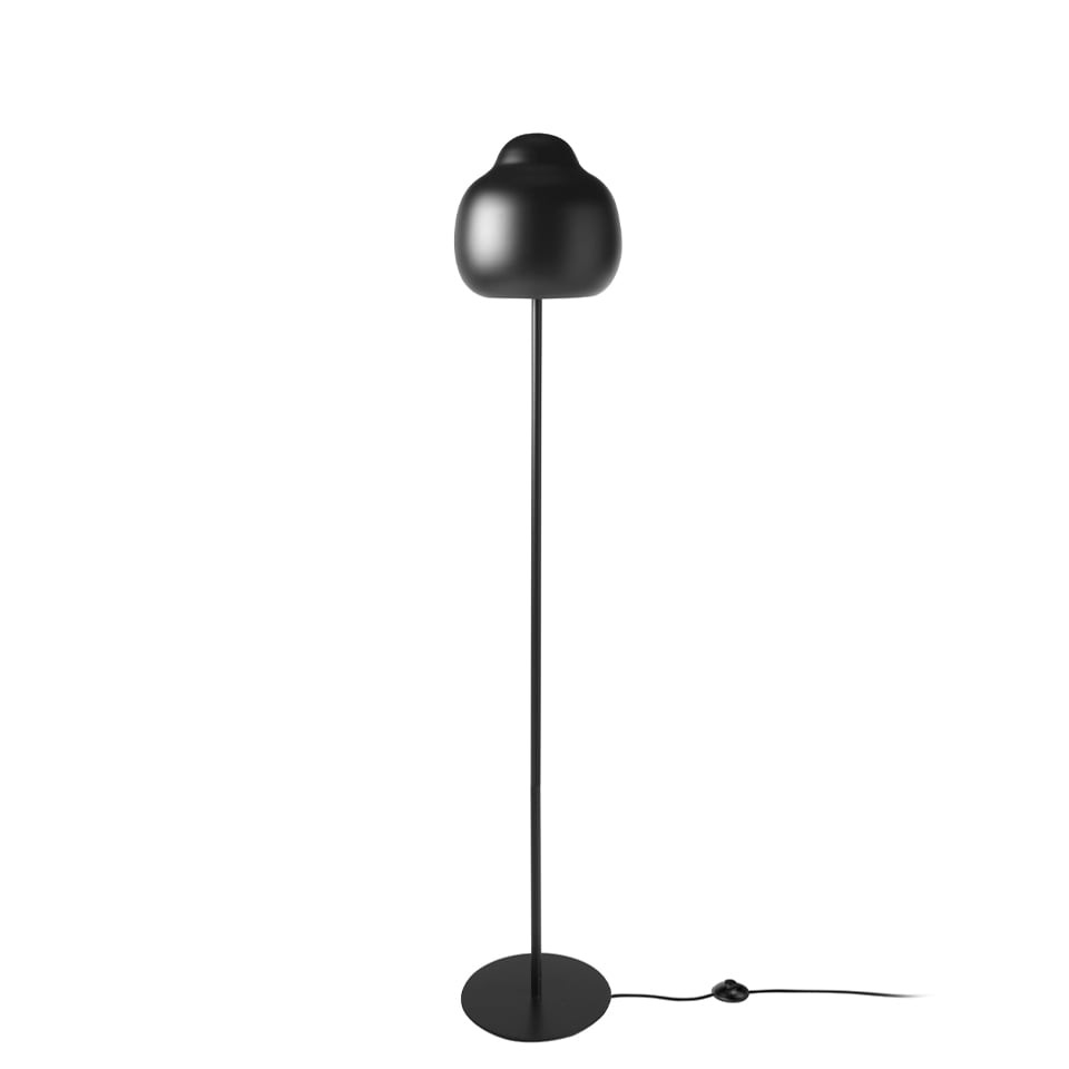 Floor lamp in black stainless steel