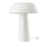 Table lamp in white stainless steel