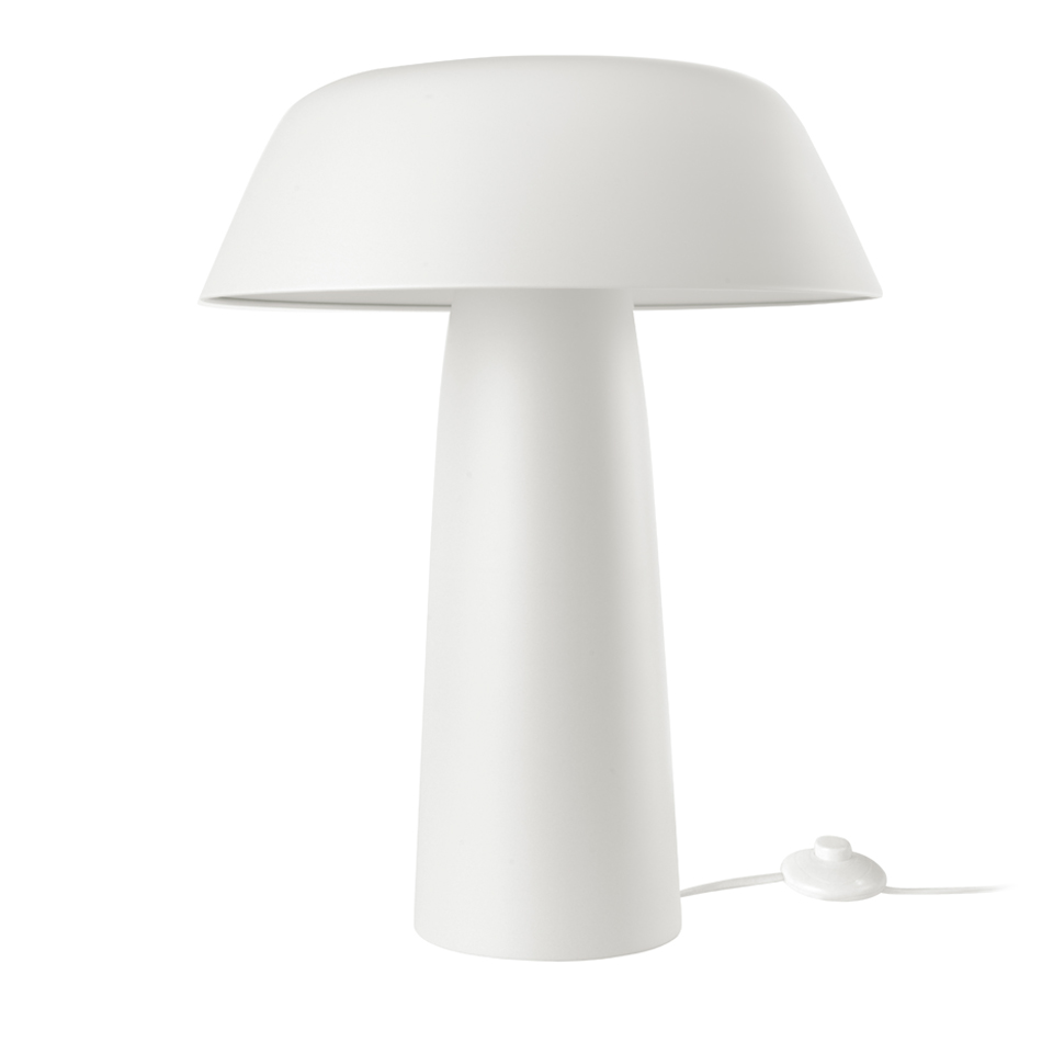 Lampe de table en acier inoxydable blanc