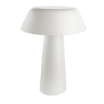 Table lamp in white stainless steel