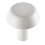 Table lamp in white stainless steel