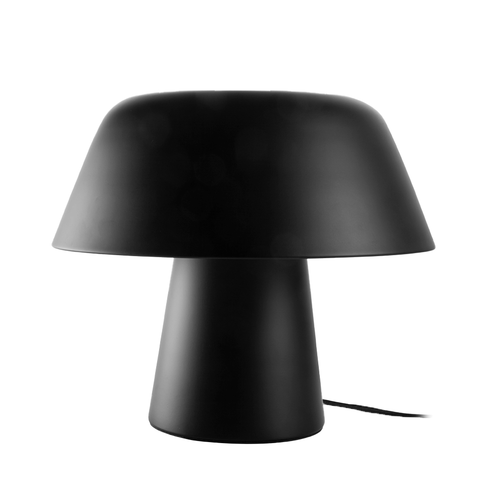 Lampe de table en acier inoxydable noir