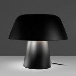 Lampe de table en acier inoxydable noir