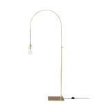 Height adjustable floor lamp in golden epoxy steel