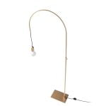 Height adjustable floor lamp in golden epoxy steel