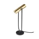 Table lamp in black stainless steel and gold-plated stainless steel