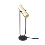 Table lamp in black stainless steel and gold-plated stainless steel