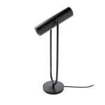 Lampe de table en acier inoxydable noir