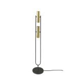 Black and gold stainless steel floor lamp