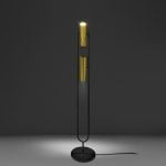 Black and gold stainless steel floor lamp