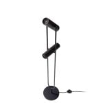 Floor lamp in black stainless steel