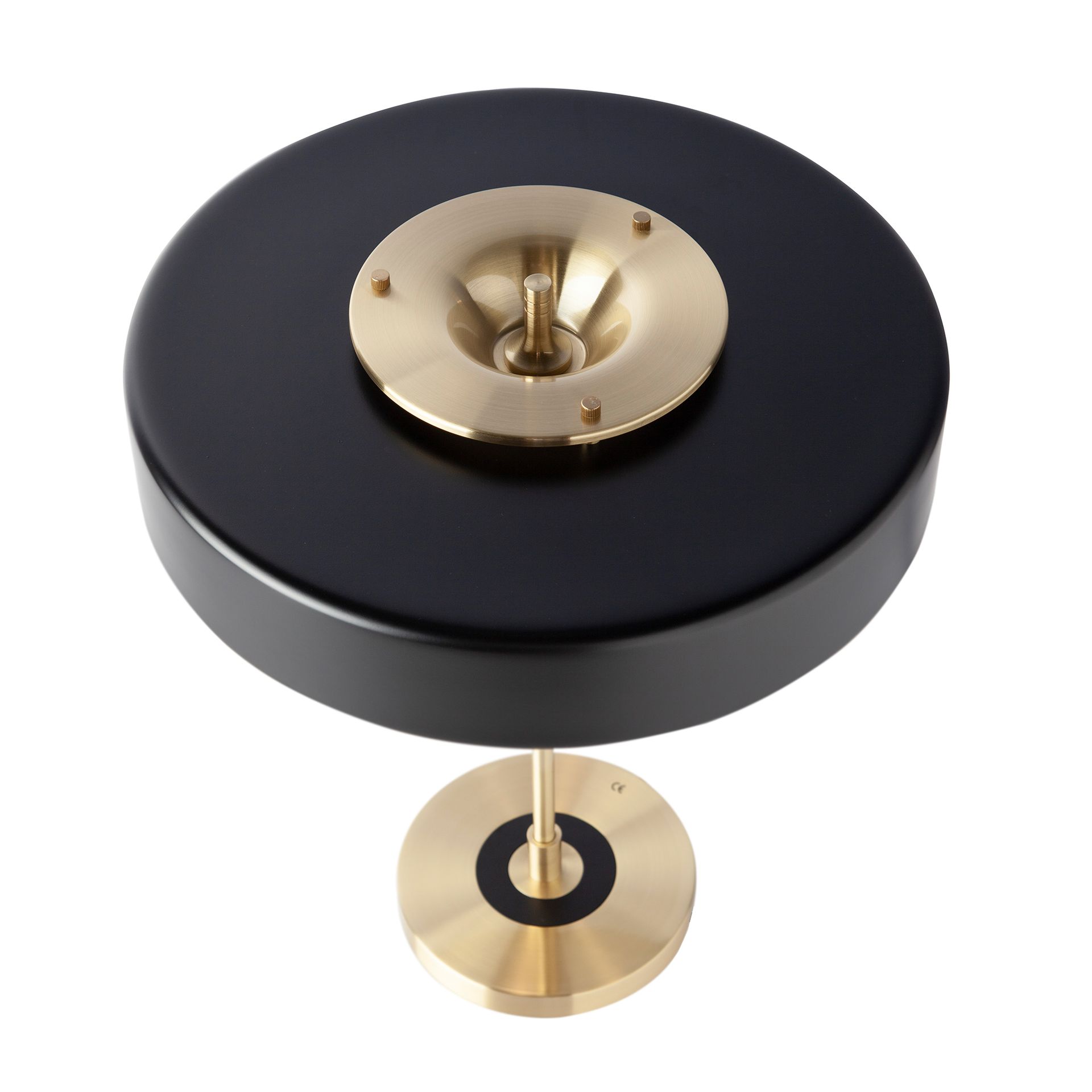 Lampe de bureau en aluminium doré et aluminium noir Lampe de bureau en aluminium doré et aluminium noir