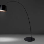 Lampadaire réglable en acier noir