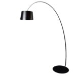 Lampadaire réglable en acier noir