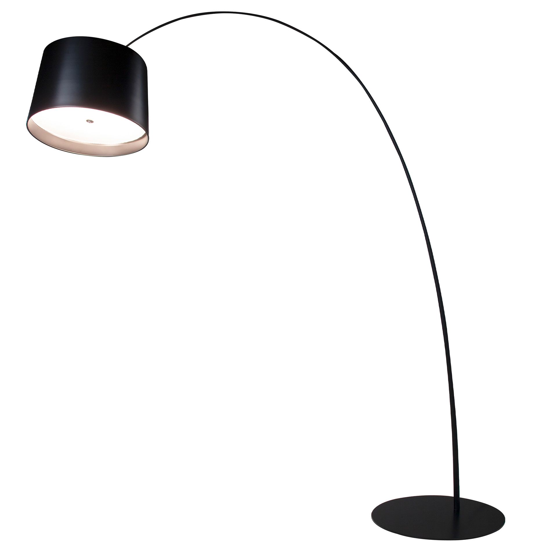 Lampadaire réglable en acier noir Lampadaire réglable en acier noir